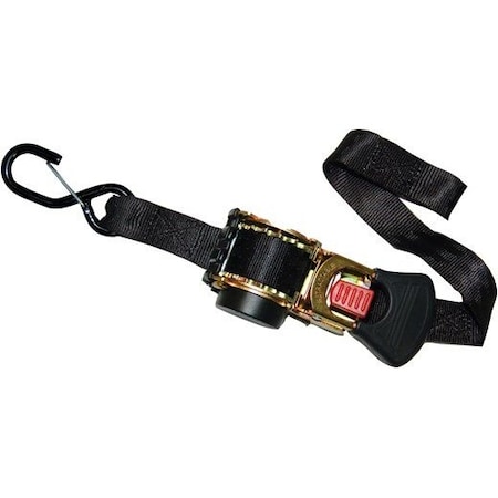 Ancra Mfg 2PK-RETRACTABLE RATCHET STRAP-1in X 6ft W/VINYL S-HKS & SAFETY CLIP 95370